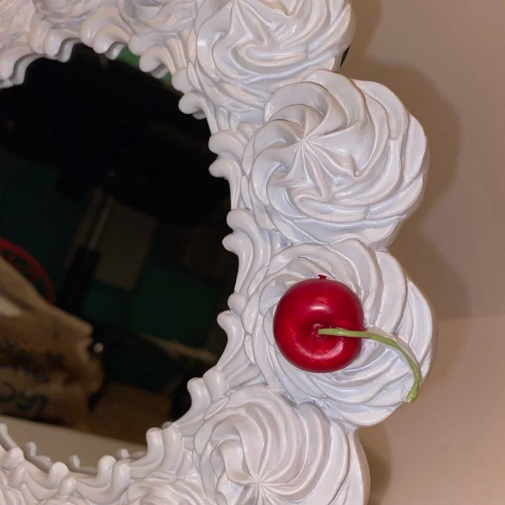 Whip Cream and Cherry Decorative Mirror, Cake Mirror